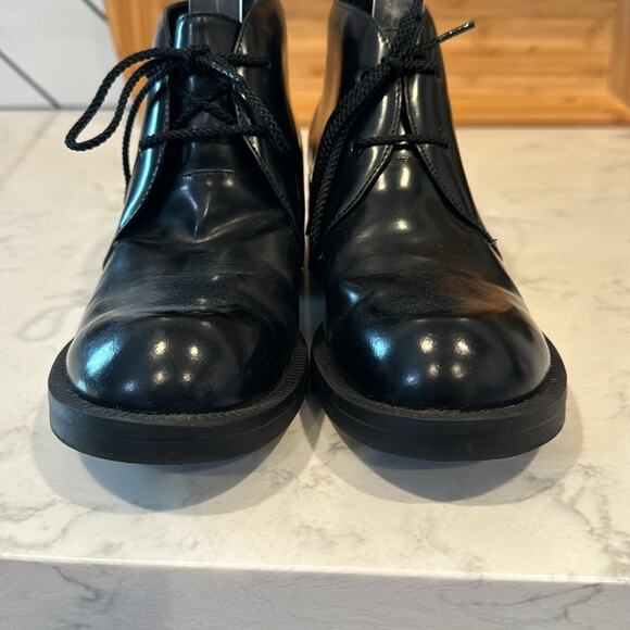 Vintage Esprit black lace up booties 90s grunge school girl minimalist size 5.5 - Picture 3 of 9